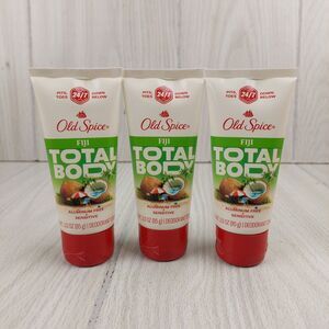 Old Spice Total‎ Body Aluminum Free Deodorant Cream Fiji 3 oz Lot of 3 New